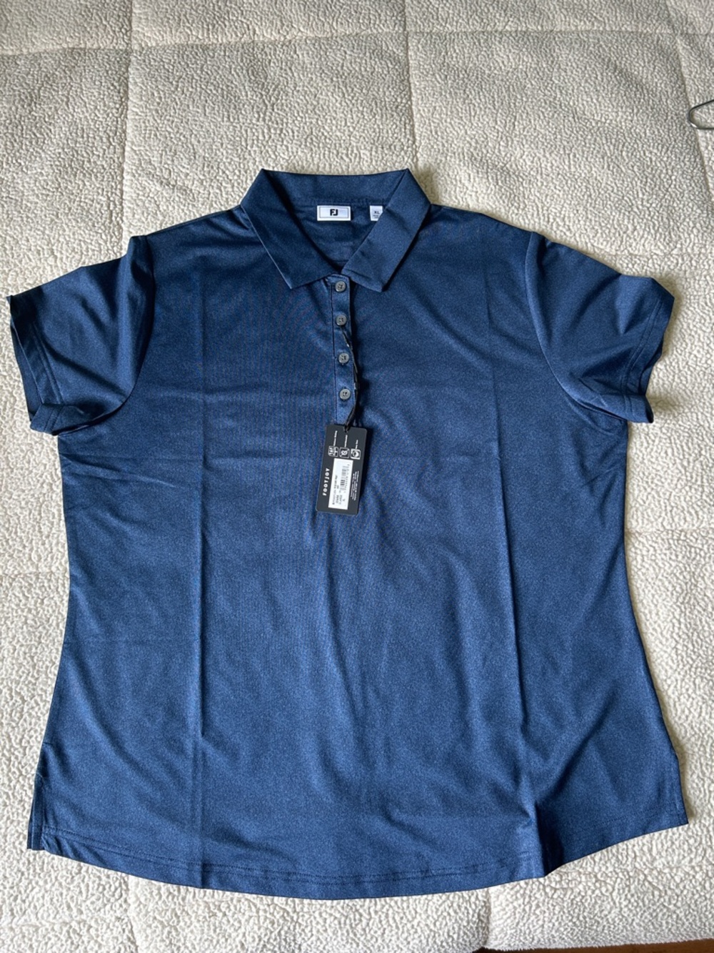 Women’s Blue Speckle Golf Polo Top